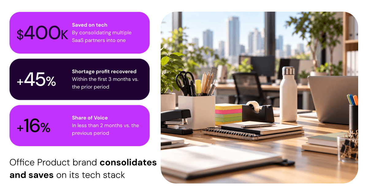 Office Product brand consolidates and saves on its tech stack